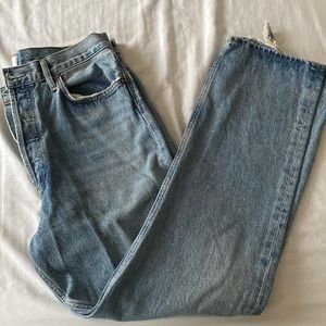 Agolde straight leg distressed jeans